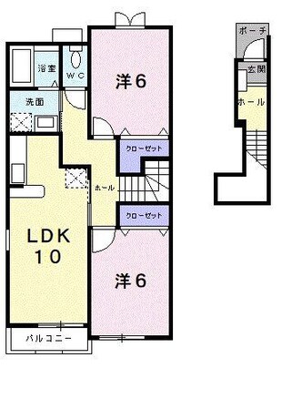 ハルシュタット　Ａの物件間取画像